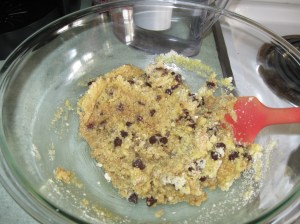 Mix in the dark chocolate chips