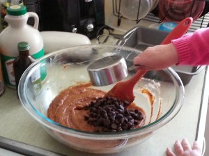 Some chocolate chips to appease the sweet tooth.